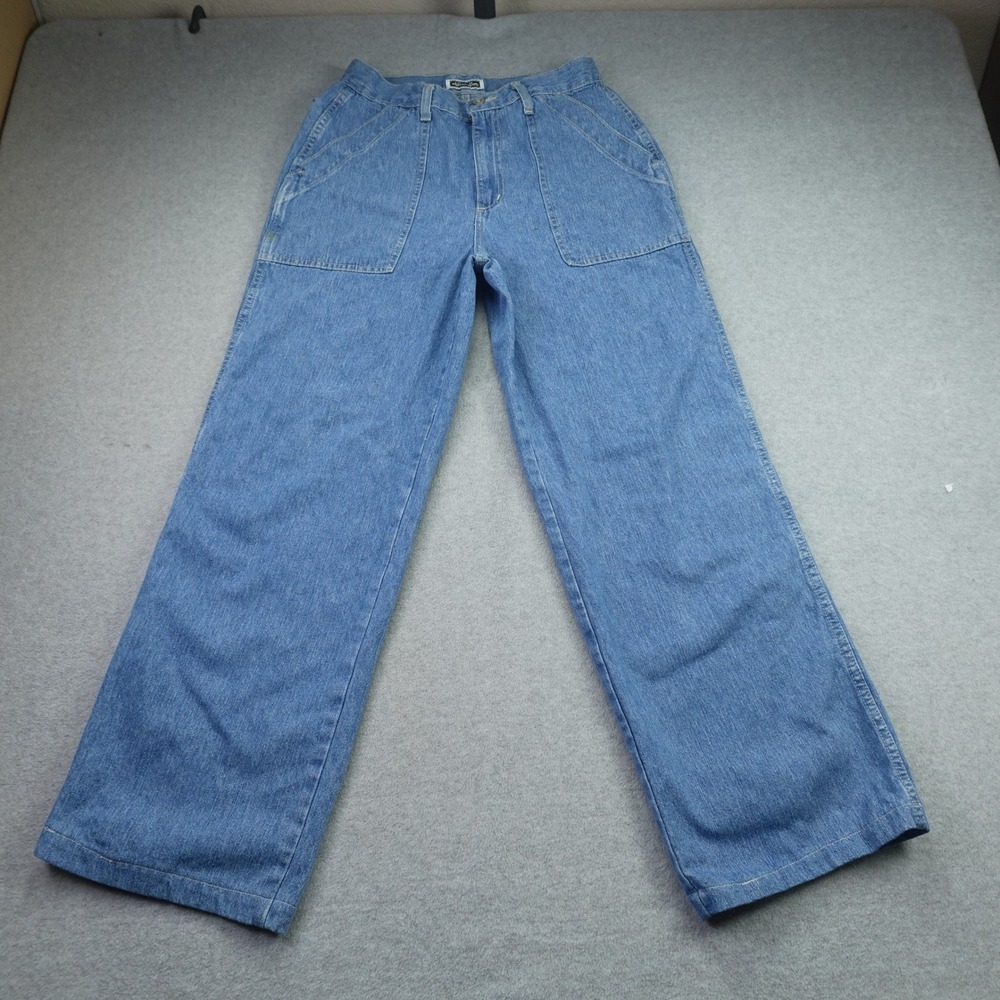 Xhilaration Jeans Womens 7 Blue Wide Leg High Rise Denim Pants Vintage Y2K Retro